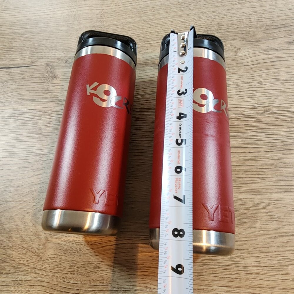 Lot of (2) Authentic YETI Rambler 18 oz Bottles - Rescue Red - "K9 Crew" - Picture 11 of 11